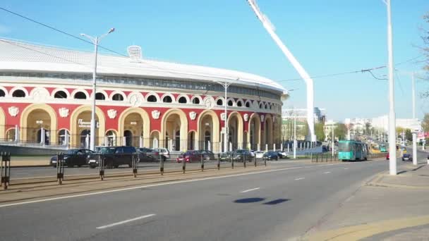 Minsk Belarus Minsk Teki Stadyumu Beyaz Rusya Cumhuriyeti Nin Ana — Stok video