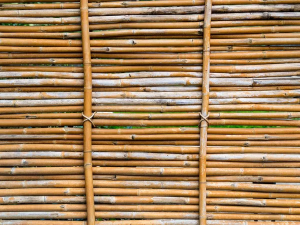 Seinät Valmistettu Bambusta Luonnollinen Tausta Rakenne Koriste Suunnittelu — kuvapankkivalokuva