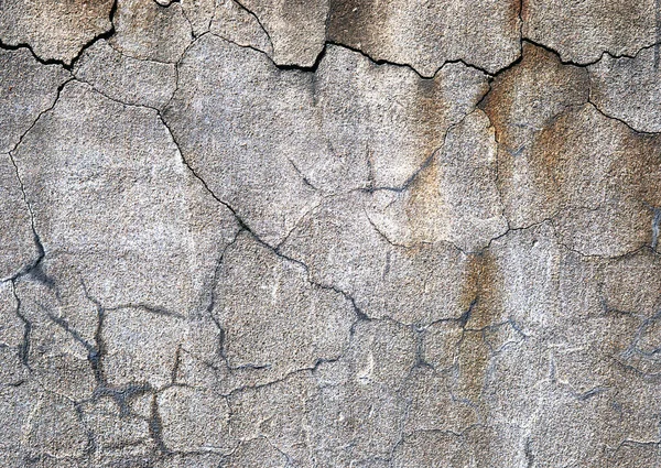 旧裂缝混凝土水泥墙的结构表面粗糙度 装饰设计的抽象纹理和背景 — 图库照片