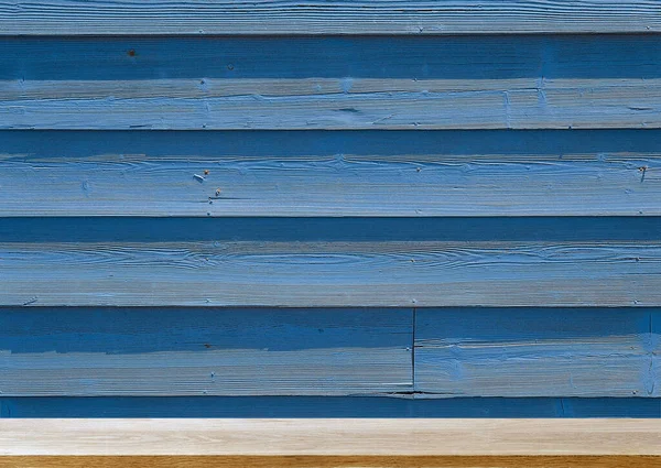 Antigua Pared Textura Madera Azul Natural Superficie Abstracta Fondo Para — Foto de Stock