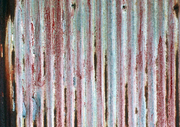Παλιό Και Σκουριασμένο Τοίχο Φύλλο Ψευδαργύρου Vintage Στυλ Pattern Λεπτομέρεια — Φωτογραφία Αρχείου