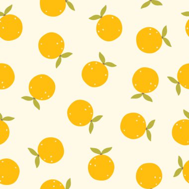 Turuncu, şeffaf vektör deseni ve basit el çizimi kawaii tarzı turunçgil meyvesi. Pastel palet, güzel bir uniseks geçmişi var. Bebek tekstil, giysi, ambalaj baskısı için