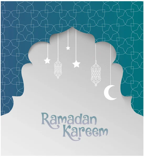 Fondo Ramadán Ilustración Islámica Patrón — Vector de stock