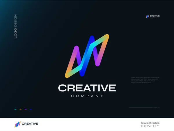 Initial Logo Design Futuristic Modern Concept Colorful Letter Logo Suitable — Stock Vector
