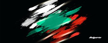 Bulgaristan Bayrağı Fırça Biçimi, Grunge Efekti ve Altın Işık Efekti