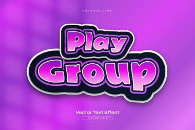 Play Group Text with Colorful Cartoon Effect