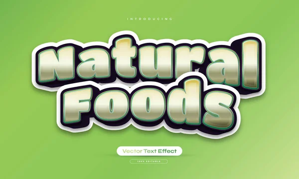 Bold Natural Text Style Effect Editable Text Effect — Archivo Imágenes Vectoriales