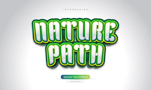 Nature Path Text Game Style Effect Editable Text Effect — Stockvektor