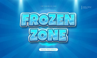 3B ve Parıltı Efektleriyle Düzenlenebilir Donmuş Bölge Metin Biçimi