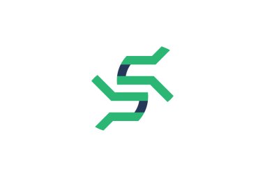 Kağıt Kesiği Tarzı ve Negatif Alan Konsepti ile Soyut ve Basit Harf S Logosu Tasarımı, İş ve Teknoloji için Uygun Marka Kimliği