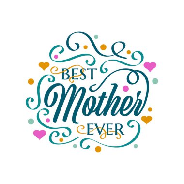 Renkli Doodle Stili Anneler Günü Mektubun kutlu olsun. Tebrik kartı, poster, pankart ya da tişört tasarımı için kullanılabilir