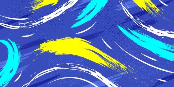 Fond Brosse Abstrait Avec Style Sportif Effet Demi Teinte Illustration — Image vectorielle