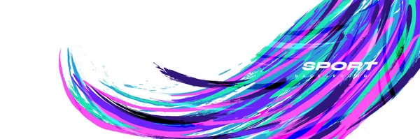 Абстрактный Красочный Фон Кисти Кисть Баннера Плаката Спортивного Фона Царапины — стоковый вектор