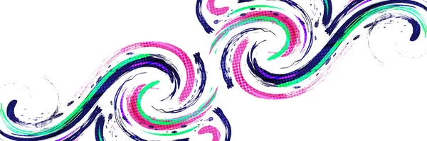 Abstrakter Und Farbenfroher Grunge Pinsel Hintergrund Mit Halbtoneffekt Pinselstrich Illustration — Stockvektor