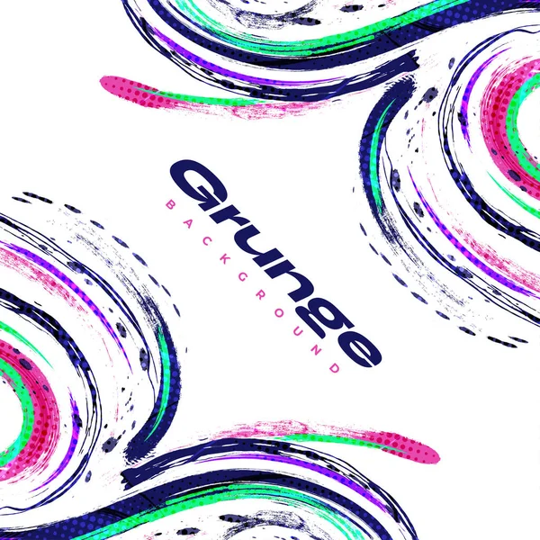 Yarıton Efektli Soyut Renkli Grunge Fırça Arkaplanı Banner Poster Veya — Stok Vektör
