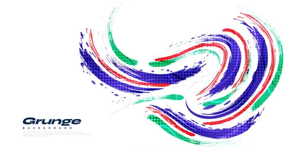 Абстрактный Красочный Фон Эффектом Галочки Кисть Баннера Плаката Спортивного Фона — стоковый вектор