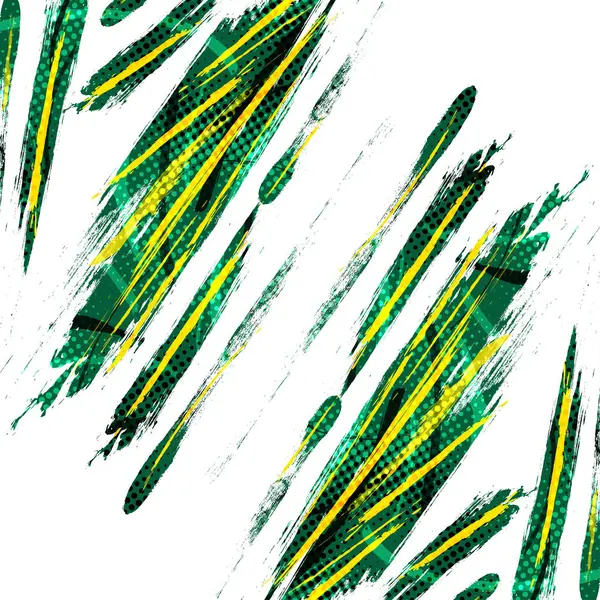 Yeşil ve Sarı Fırça Arkaplanı. Beyaz Arkaplan 'da yarım ton efekti var. Grunge Style ile Spor Arkaplanı. Tasarım için Çizik ve Doku Elementleri