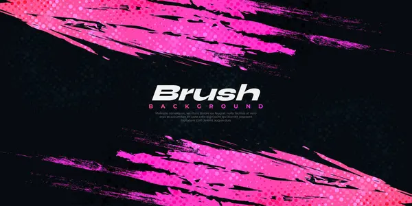 Black Pink Gradient Brush Texture Background Vibrant Sport Background Grunge Ilustracja Stockowa