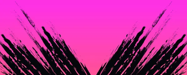 Black Pink Gradient Brush Texture Background Vibrant Sport Background Grunge Wektor Stockowy