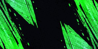 Yeşil Derece Fırçası ile Soyut Arkaplan. Banner veya Poster Tasarımı için Grunge Spor Arkaplanı