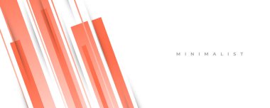 Kağıt Kesiği Biçiminde Soyut Şeftali ve Beyaz Gradyan Arkaplanı. Bayrak veya Kapak İçin Basit ve Minimalist Vektör Tasarımı