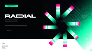 Markalaşma, Reklam ve Tanıtım için Soyut Gelecek ve Modern Geometrik Arkaplan. Gradyan Şekilli Minimalist Sancak veya Kapak Tasarımı Şablonu