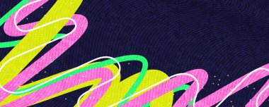 Pop Sanat Biçiminde Renkli Çizgiler ve Doku Efektleri ile Soyut Arkaplan