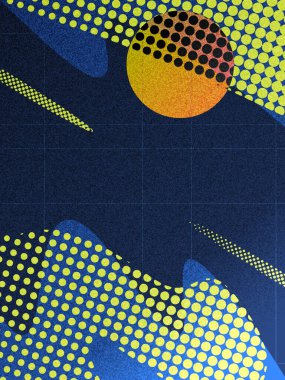 Yeşil ve Mavi dalga şekilli soyut spor kapağı veya poster tasarımı