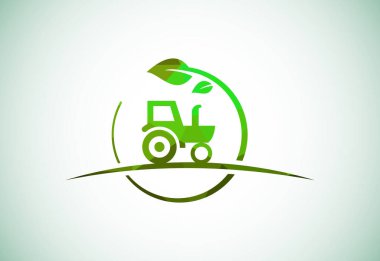 Tractor or farm low poly style logo design, suitable for any business related to agriculture industries.