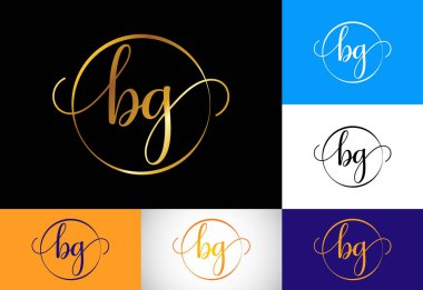 Initial Letter B G Logo Design Vector. Graphic Alphabet Symbol For Corporate Business Identity