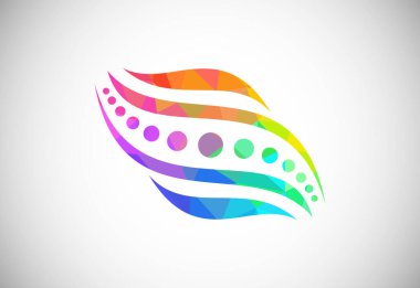 Low Poly Medical Chiropractic Concept Logo Design Template