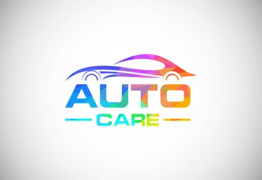 Low poly style logo sign symbol for the automotive company