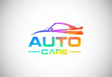 Low poly style logo sign symbol for the automotive company