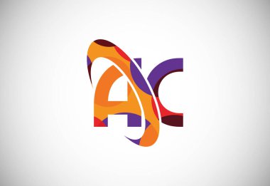 Initial Letter A C Low Poly Logo Design Vector Template. Graphic Alphabet Symbol For Corporate Business Identity