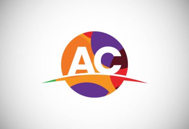 Initial Letter A C Low Poly Logo Design Vector Template. Graphic Alphabet Symbol For Corporate Business Identity