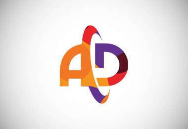 Initial Letter A D Low Poly Logo Design Vector Template. Graphic Alphabet Symbol For Corporate Business Identity