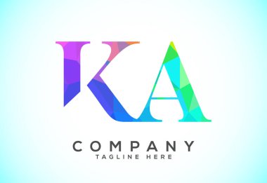Initial Letter K A Low Poly Logo Design Vector Template. Graphic Alphabet Symbol For Corporate Business Identity