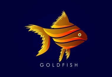 Modern Goldfish gradient logo. Fish logo design template. Seafood restaurant shop Logotype concept icon.