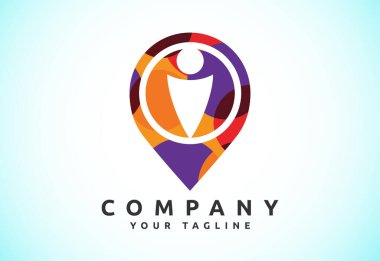 People Logo Şablonu, Sosyal medya ağı çalışanlarının logosunu bağla