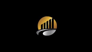 Muhasebe finansal logosu animasyonu. Mali Danışmanların logo tasarımı