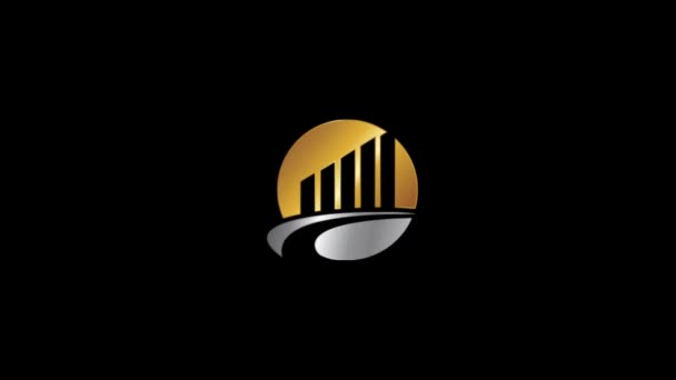 Redovisning Finansiell Logotyp Animation Ekonomisk Rådgivare Logotyp Design — Stockvideo