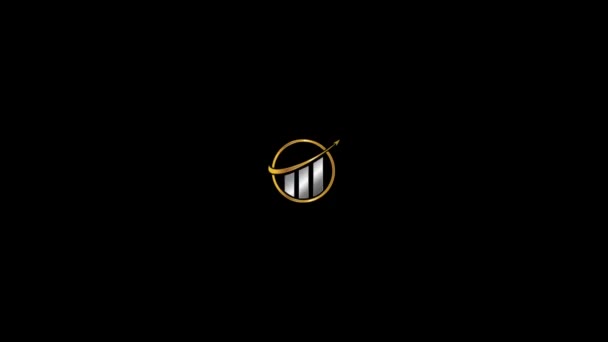 Animación Del Logotipo Financiero Contable Diseño Del Logo Financial Advisors — Vídeos de Stock