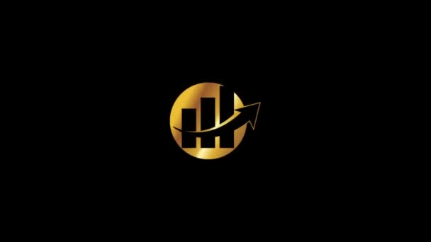 会計財務ロゴアニメーション ファイナンシャルアドバイザーロゴデザイン — ストック動画