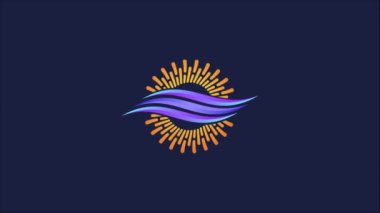 Klima logosu sembolü video animasyonu. Sıcak ve soğuk sembol