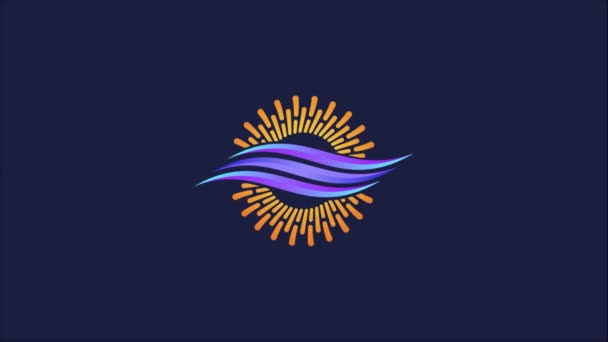 Klima Logosu Sembolü Video Animasyonu Sıcak Soğuk Sembol — Stok video