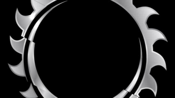 Английский Алфавит Пилой Плотницкие Изделия Видео Анимация Логотипа Деревообработки Съемки — стоковое видео
