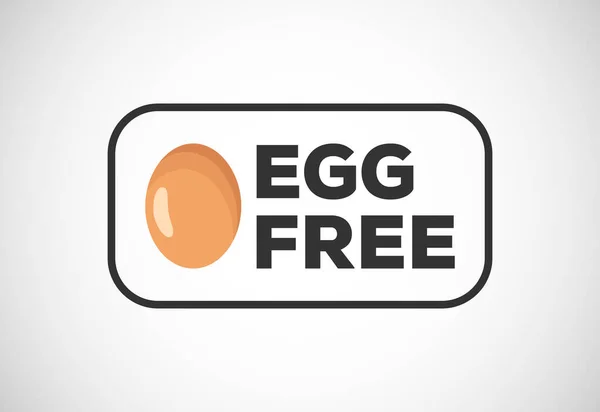 Значок Логотипу Яєць Упаковки Харчових Продуктів 100 Вільне Яйце Плоске — стоковий вектор