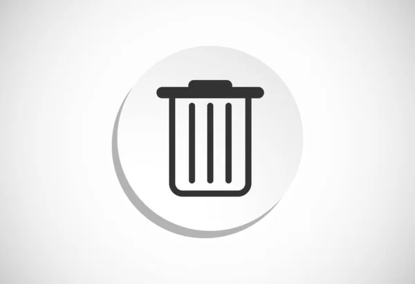 Apagar Lata Lixo Botão Símbolo Bin Exclua Ilustração Vetor Ícone —  Vetores de Stock