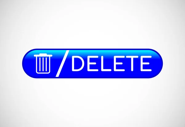 Delete Button Trash Can Bin Symbol Delete Web Icon Vector — Stock Vector