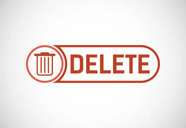 Delete Button Trash Can Bin Symbol Delete Web Icon Vector — Stock Vector